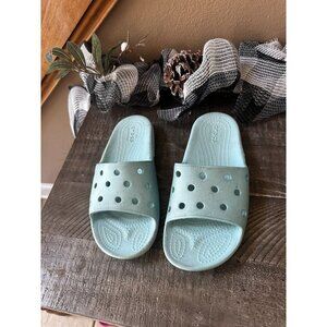 Crocs Iconic Comfort  Slide Sandal - Baby Blue Tiffany Blue J3
